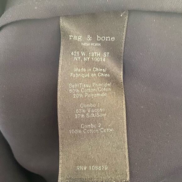 Rag & Bone Mesh Sleeveless Lace Lined Stella Midi Tank Dress Navy Blue Medium - Picture 4 of 4